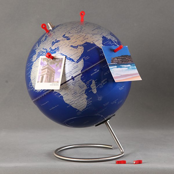 Blue Silver Magnetic Globe 