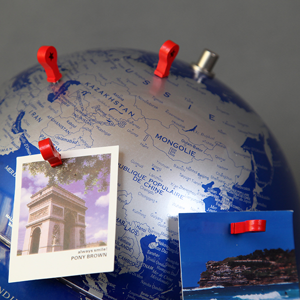 Blue Silver Magnetic Globe 