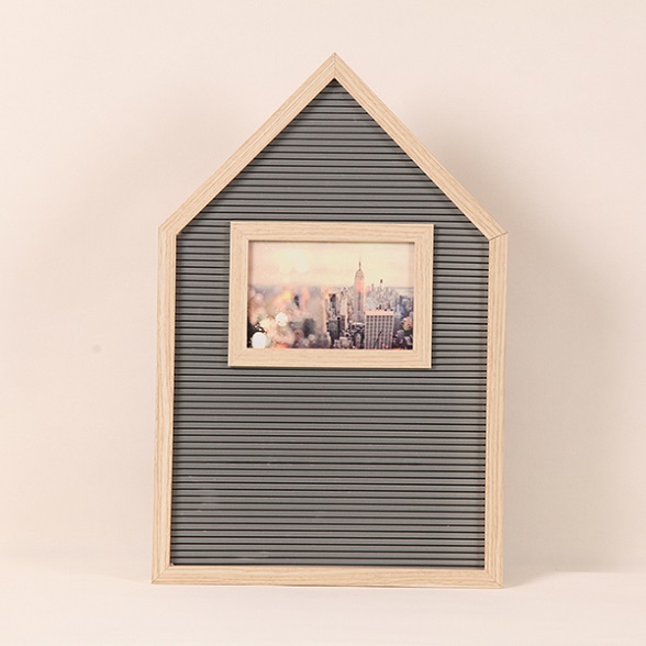 House Shaped Letter Board with Photo Frame