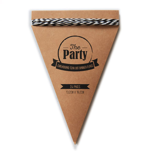 Flag Chalkboard Paper Party Banner, Pack 24