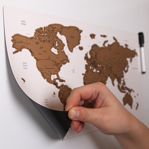 Scratch Off Magnetic World Travel Map