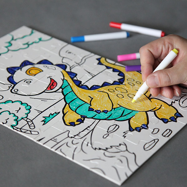 Dinosaurs Coloring Puzzle