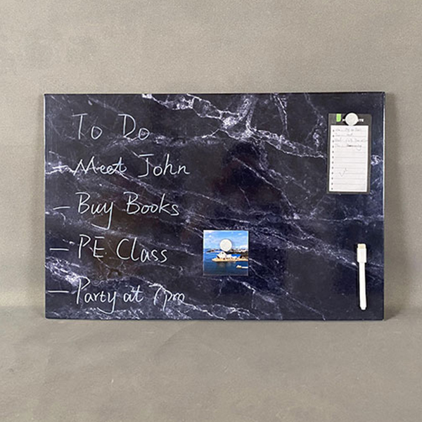 Black Marble Magnetic Dry Erase Board