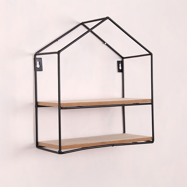 House Shaped Wood Hanging Floating Shelf