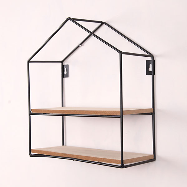 House Shaped Wood Hanging Floating Shelf