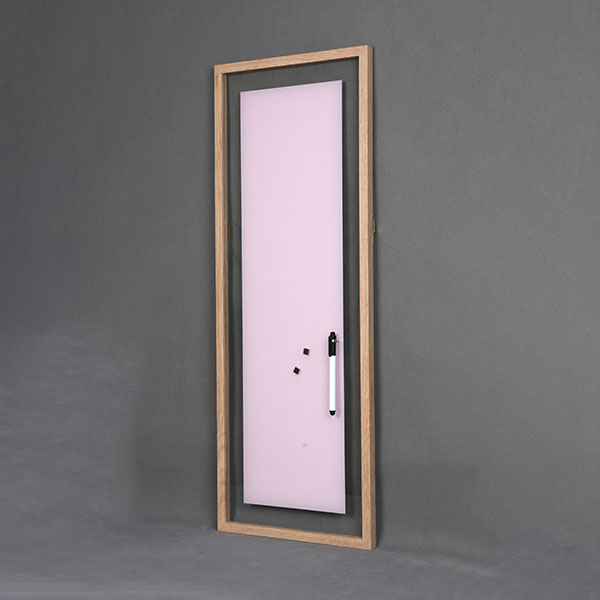 Wooden Frame Magnetic Glass Board