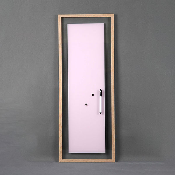 Wooden Frame Magnetic Glass Board