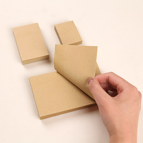 Set 3 Kraft Paper Sticky Notes