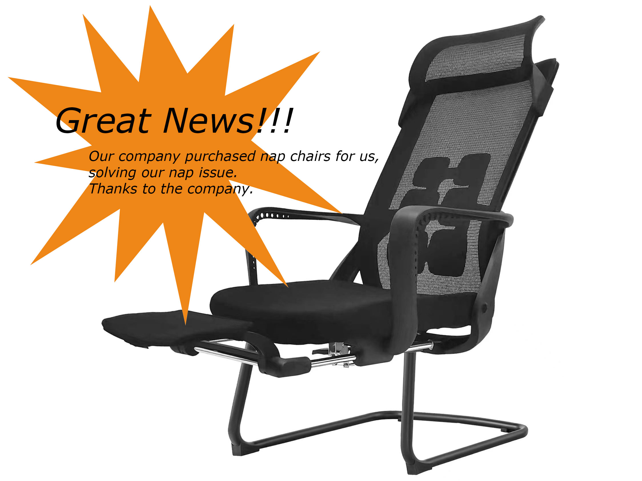 <strong><font color='FF9924'>Good News! Employee welfare: Reclining nap chairs</font></strong>