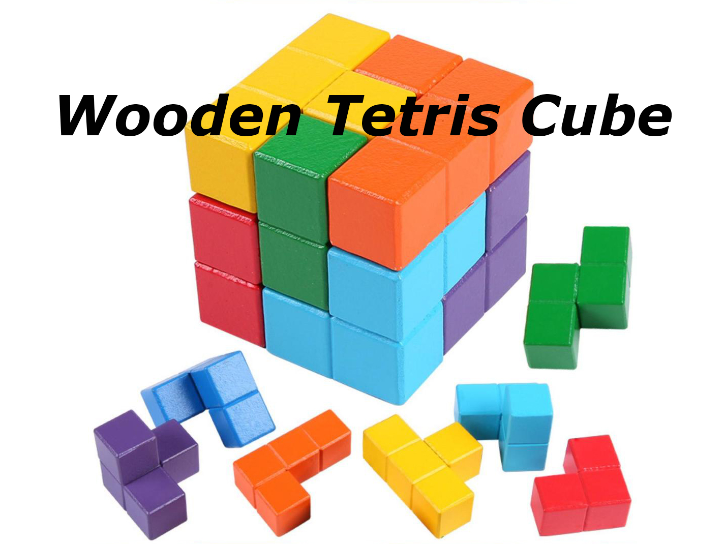 Wooden Tetris Cube