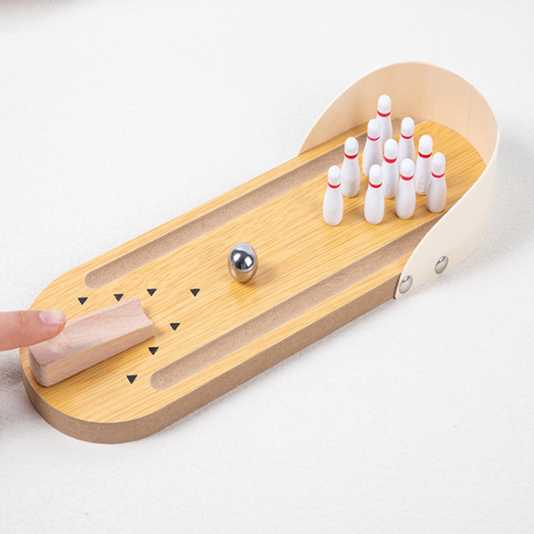 Mini Wooden Bowling Game