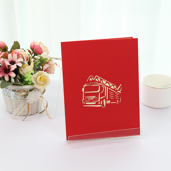 3D Pop Up Fire Engine Card