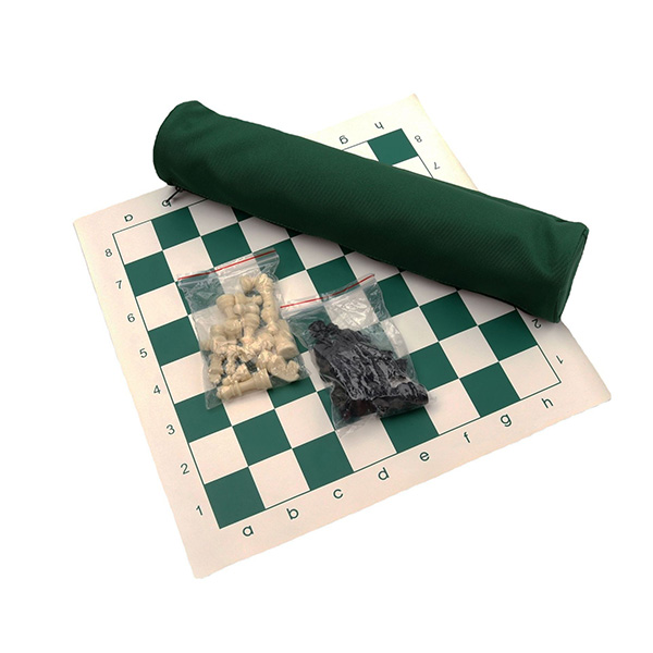 Leather Roll-Up Travel Chess Set