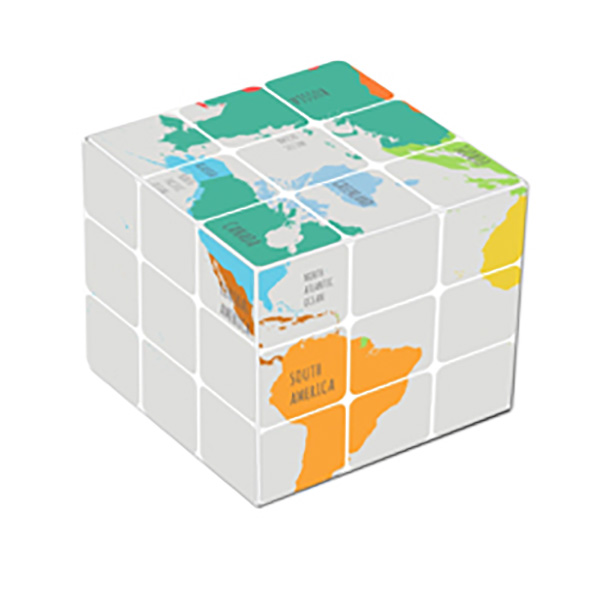 World Map Pattern Magic Cube