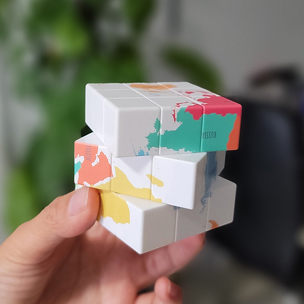 World Map Pattern Magic Cube