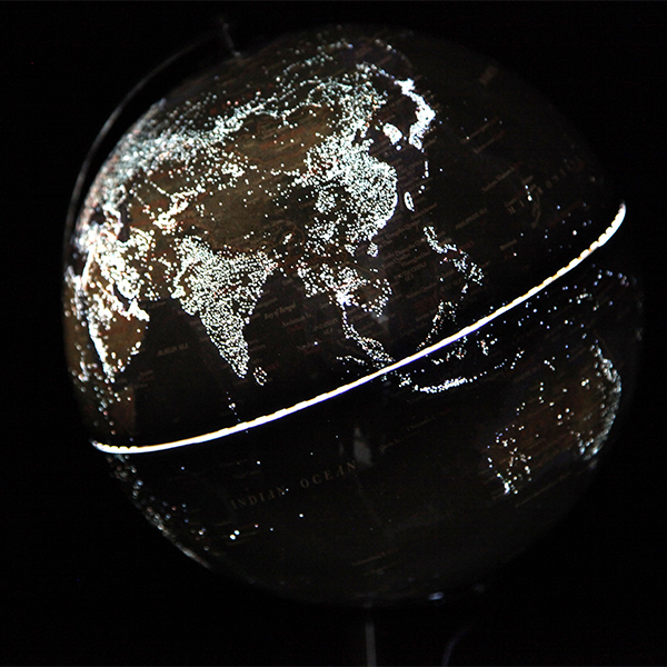 Illuminated World Globe - City Lights