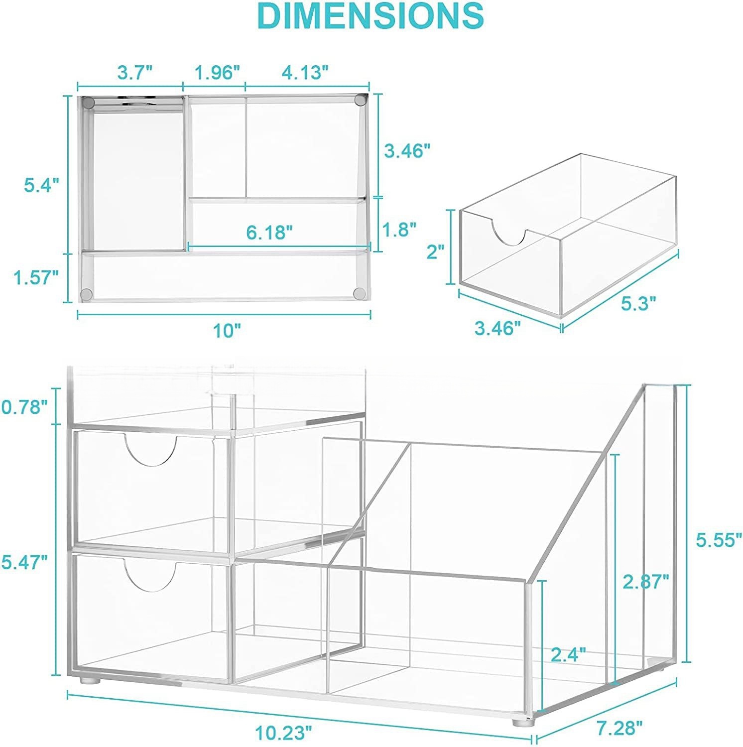 Transparent Desk Organizer