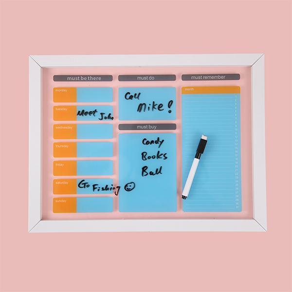 Weekly & Monthly Acrylic Dry Erase Board