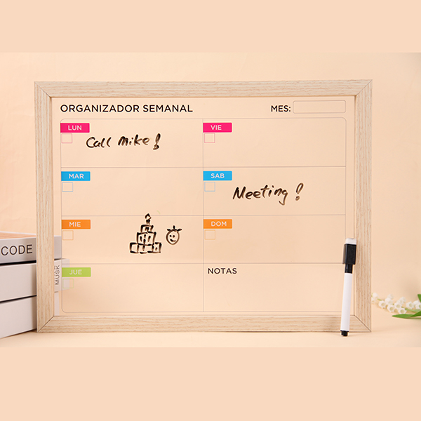 Acrylic Dry Erase Board with Weekly Planner Printing