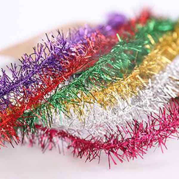 Christmas Tinsel Wire Garland Strip Ribbon