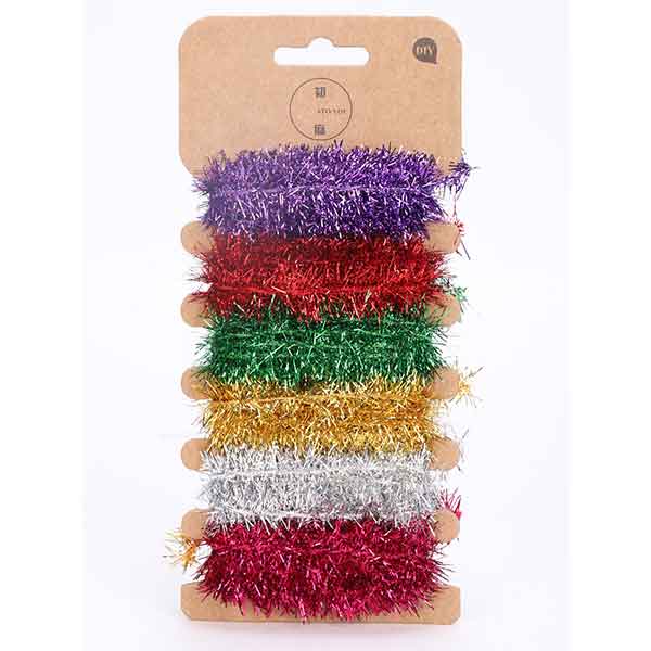 Christmas Tinsel Wire Garland Strip Ribbon