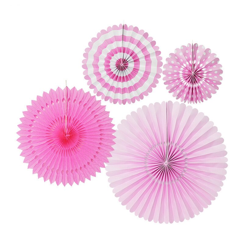 Pink Hanging Paper Fan