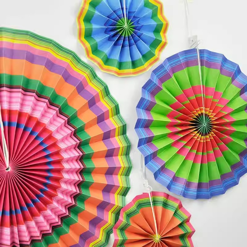 Colored Hanging Paper Fan