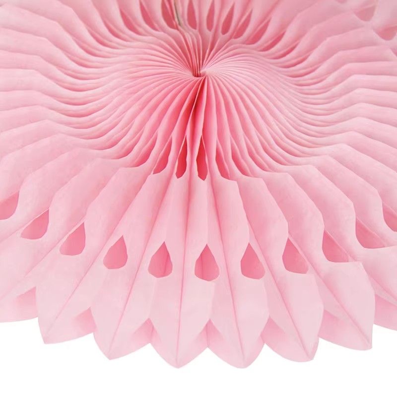 Pink Hanging Paper Fan