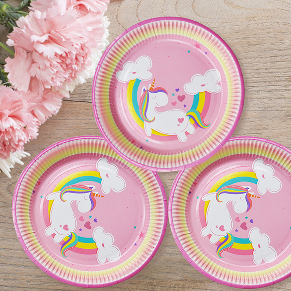 Unicorn Paper Plates Set of 8