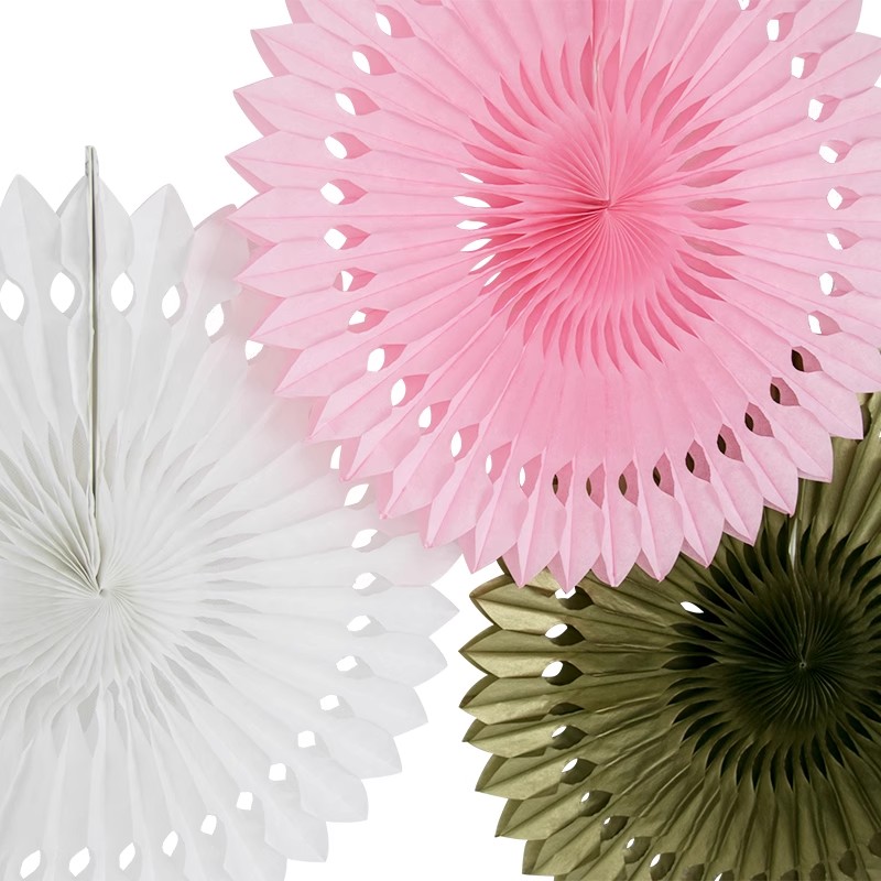 Pink Hanging Paper Fan