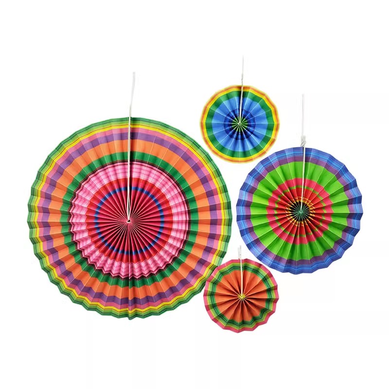 Colored Hanging Paper Fan