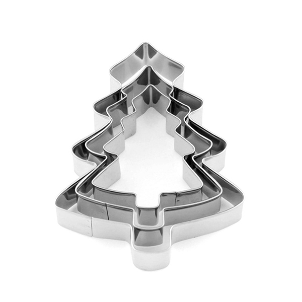 Stainless Steel Cookie Cutter Christmas Tree Set of 3