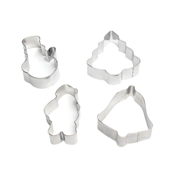 Stainless Steel Biscuit Cutter Christmas Set of 4