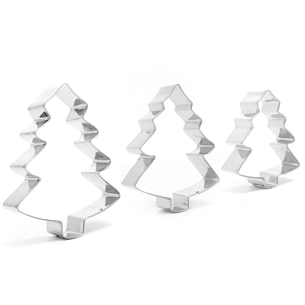 Stainless Steel Cookie Cutter Christmas Tree Set of 3