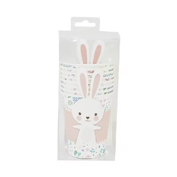 Easter Bunny Drinking Cups 9 OZ Set of 8