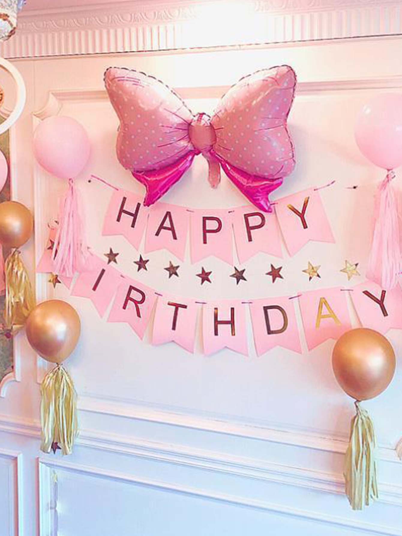 Pink Happy Birthday Bunting 