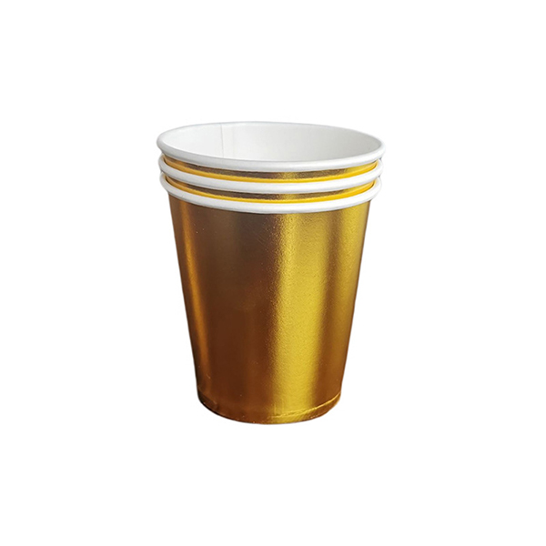 Gold Paper Cups 9 OZ Set of 8