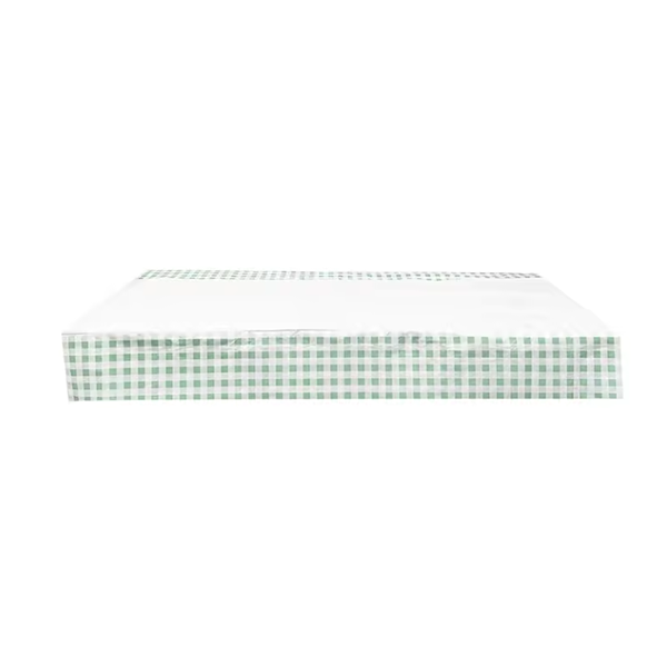 Green Gingham Paper Table Cover