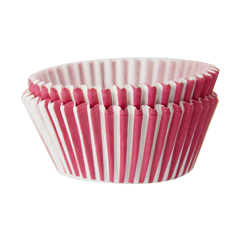 Cupcake Liner for Baking with Red Stripes Printed 40 Pcs