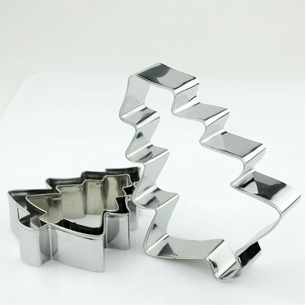 Stainless Steel Cookie Cutter Christmas Tree Set of 3