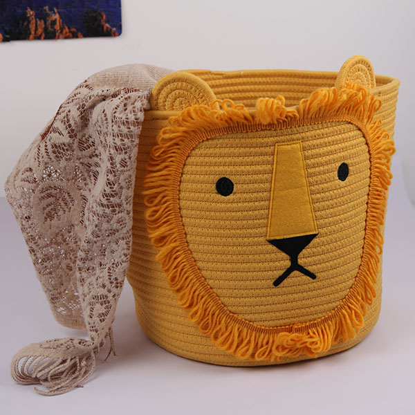 Lion Cotton Basket