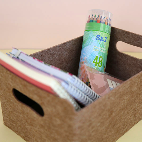 Handled Felt Storage Basket