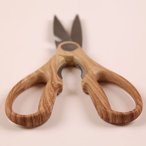 Wood Grain Handle Multi-Function Scissors