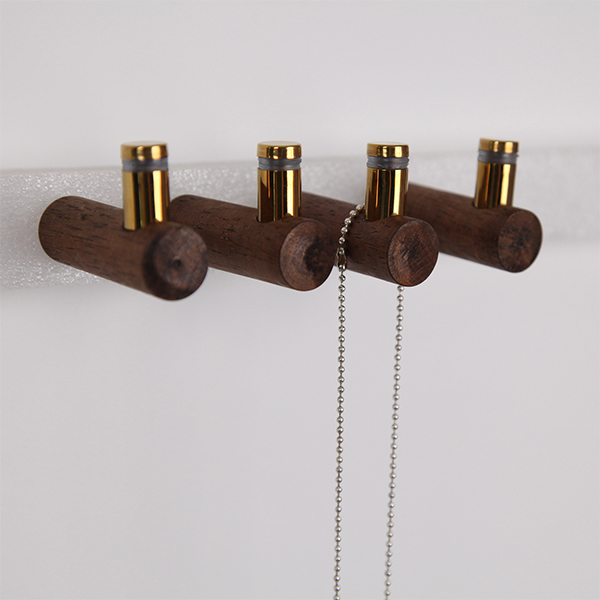 Set 4 Wall Mounted Gold Color Hooks