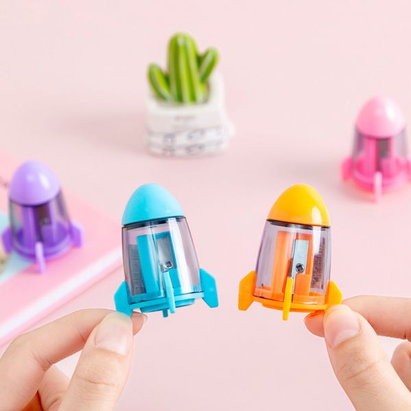 Rocket Shape Single Hole Pencil Sharpener