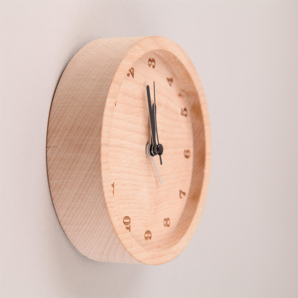 Fagus wooden alarm clock.