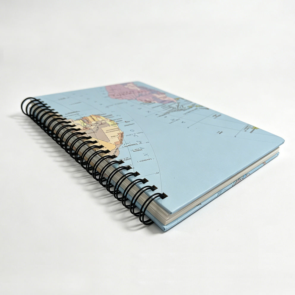 Spiral Hard Cover Map Notebook