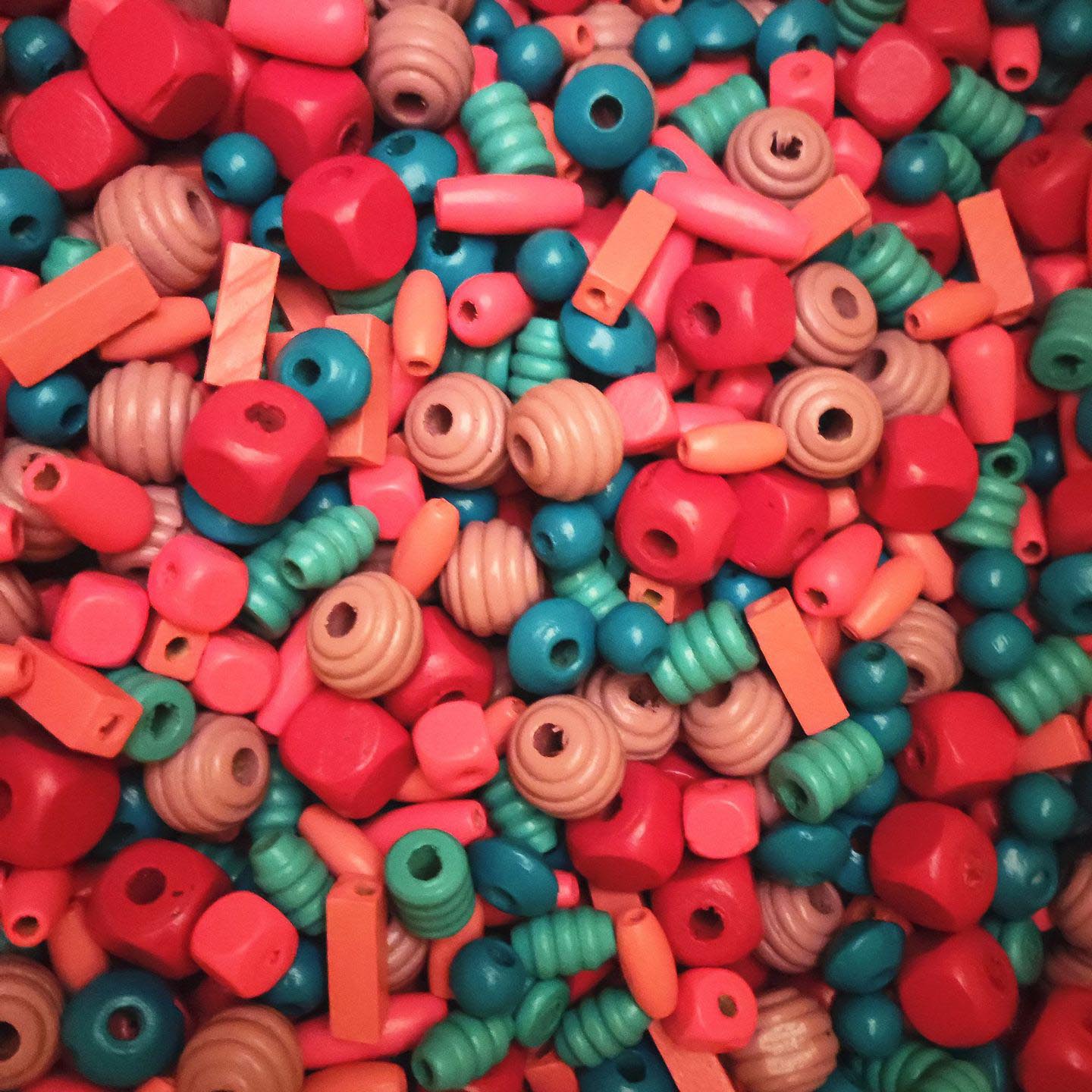Mixed Color Wooden Beads