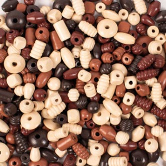 Mixed Color Wooden Beads